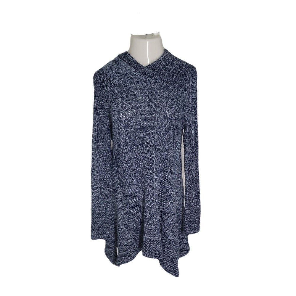 Eight Eight Eight Knit Cute Dress ~ Sz M ~ Blue ~ Knee Length ~ Long Sleeve.